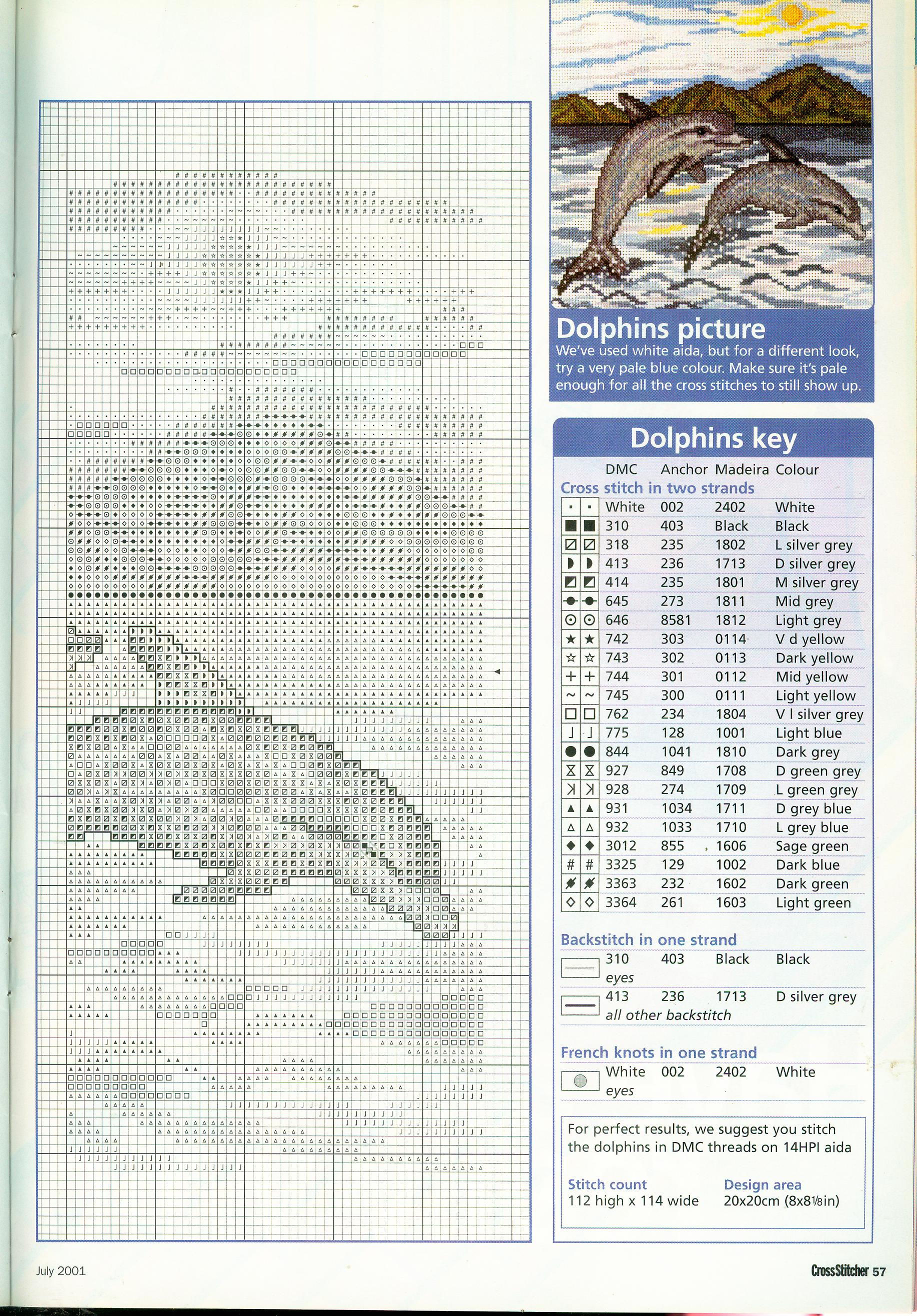 Two dolphins cross stitch pattern (3)