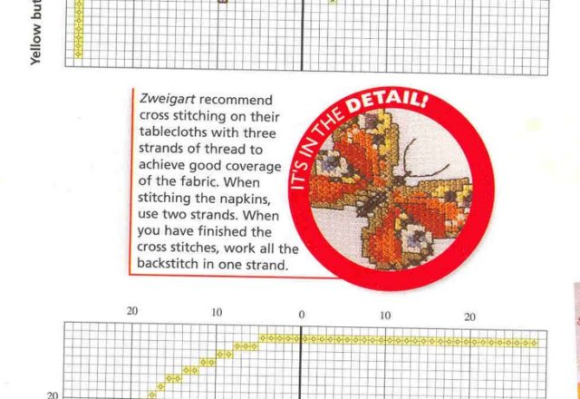 Two small butterflies cross stitch pattern