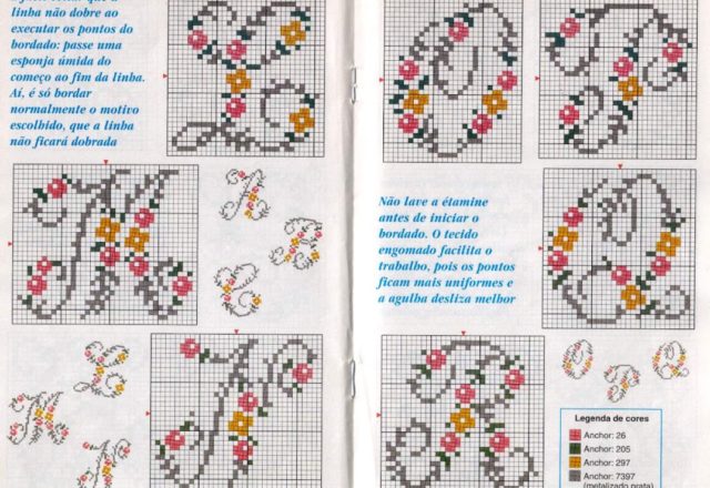 Uppercase alphabet with flowers (3)