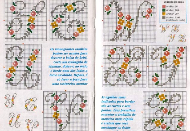 Uppercase alphabet with flowers (4)