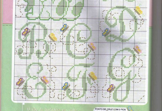 Uppercase and lowercase alphabet with flying butterflies (1)