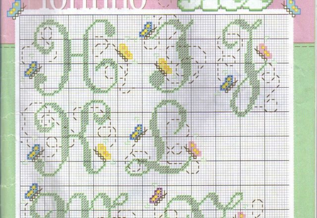 Uppercase and lowercase alphabet with flying butterflies (2)