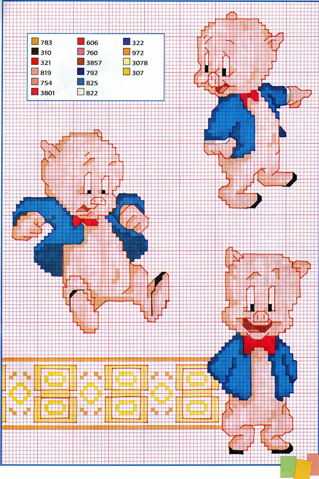 Various Cross stitch patterns Porky Pig (2)