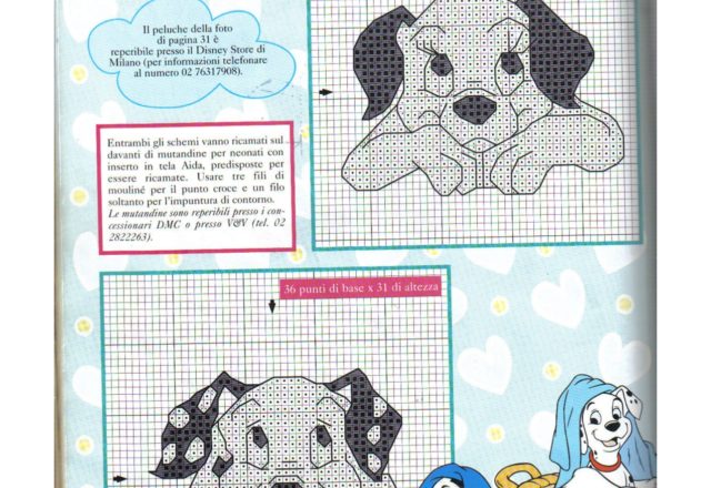 Various cross stitch patterns of One Hundred and One Dalmatians (2)