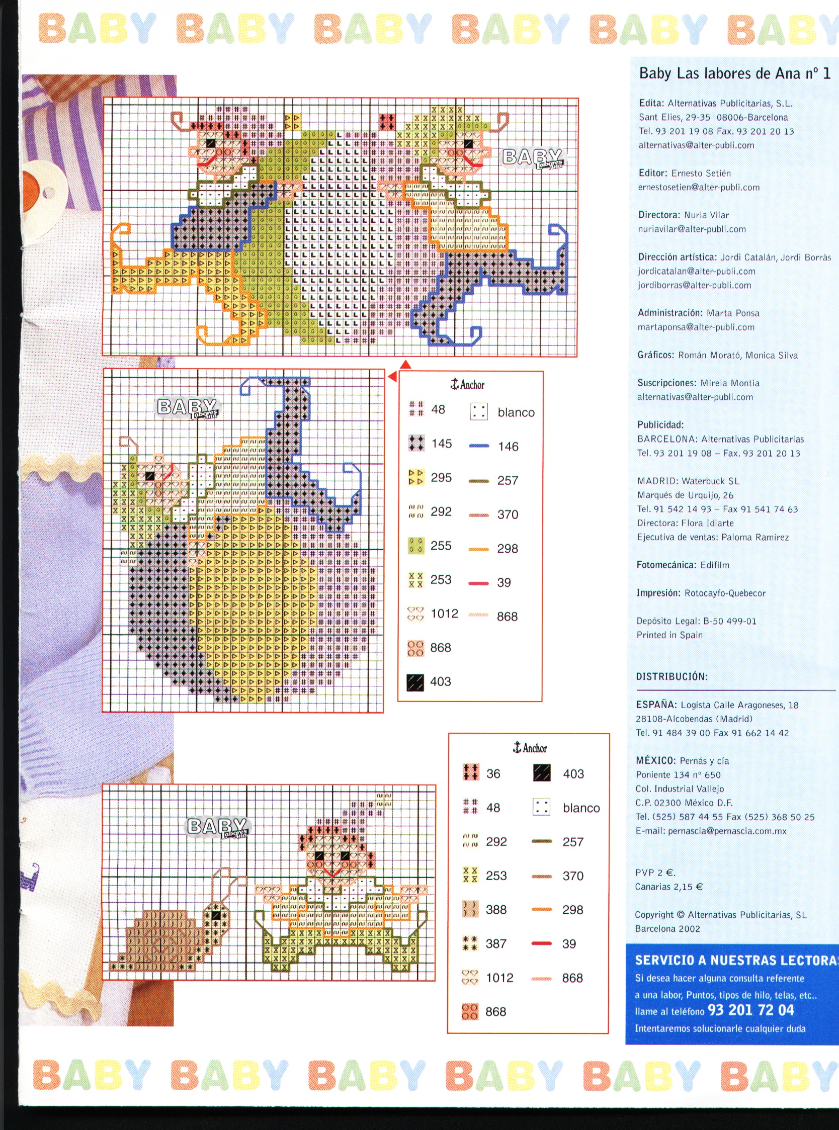 Various cross stitch patterns with goblins for baby bibs (3)