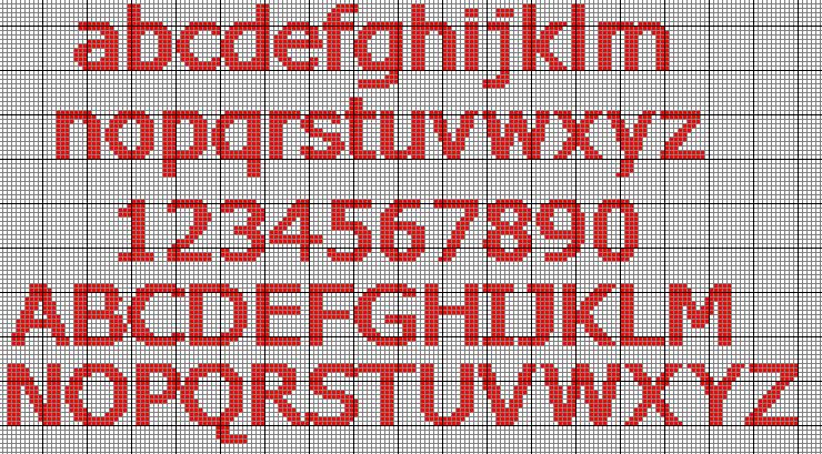 Verdana font lowercase and uppercase letters alphabet