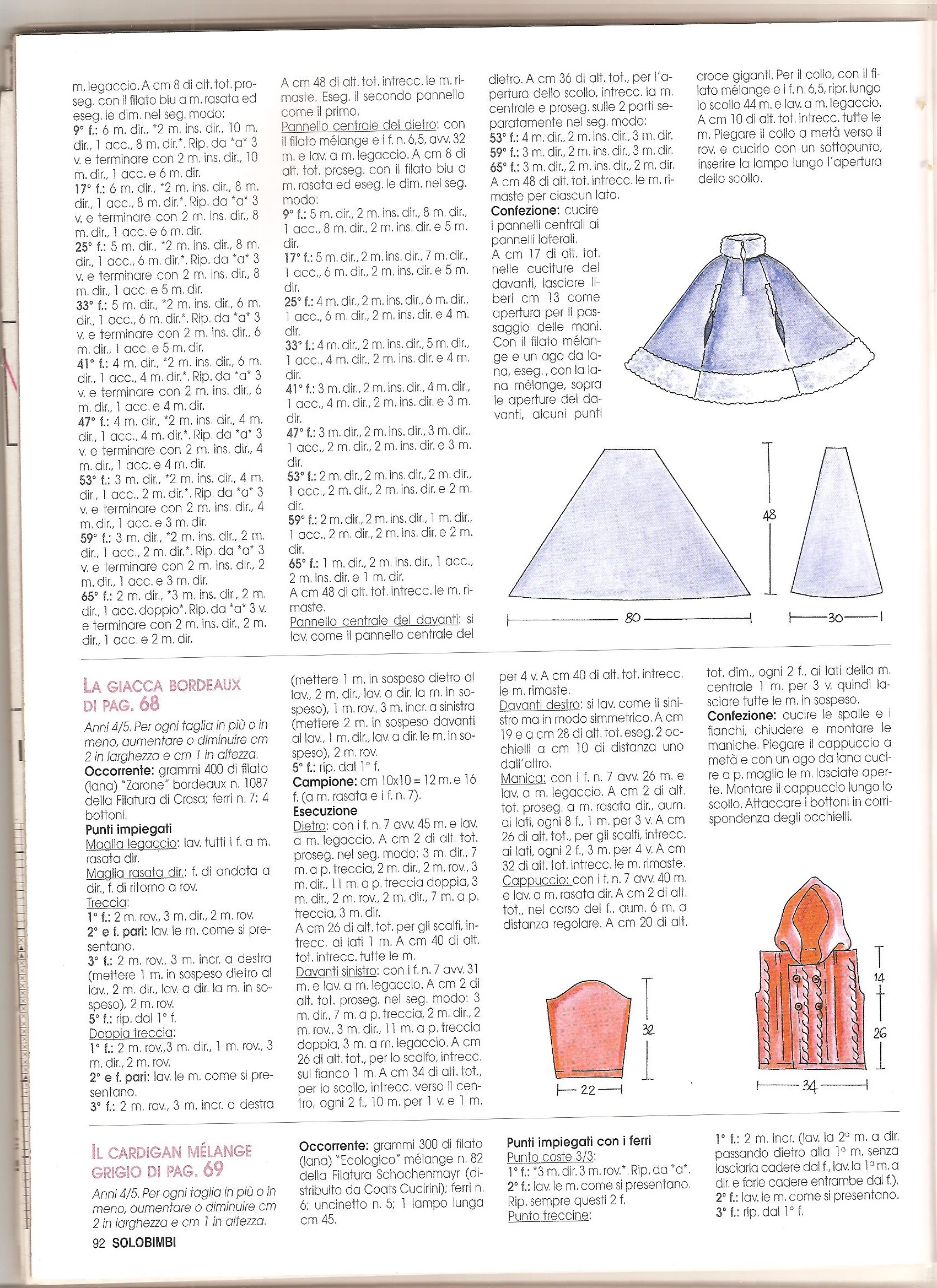 Violet tippet for baby-girl knitting pattern (2)