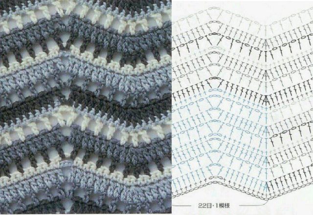 Wavy crochet stitch