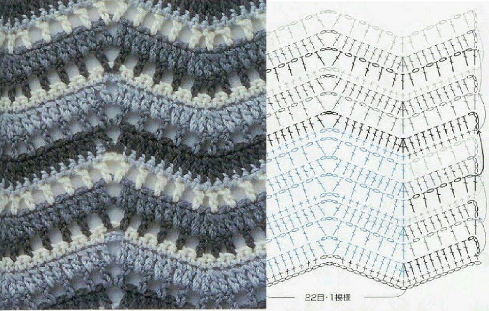 Wavy crochet stitch
