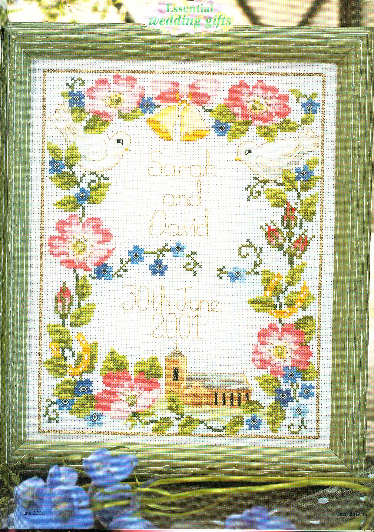 Wedding sampler cross stitch pattern (1)