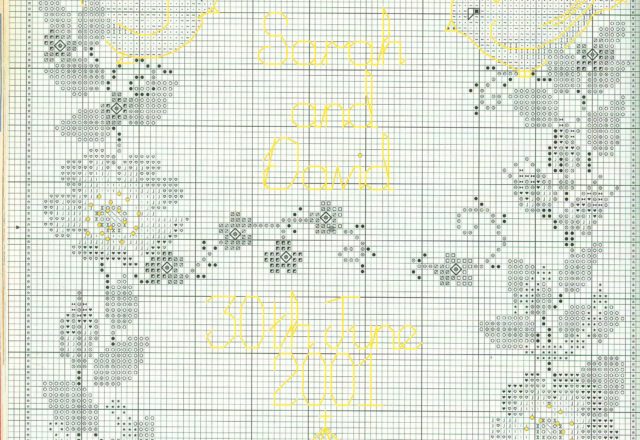 Wedding sampler cross stitch pattern (2)