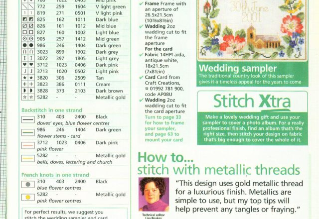 Wedding sampler cross stitch pattern (3)