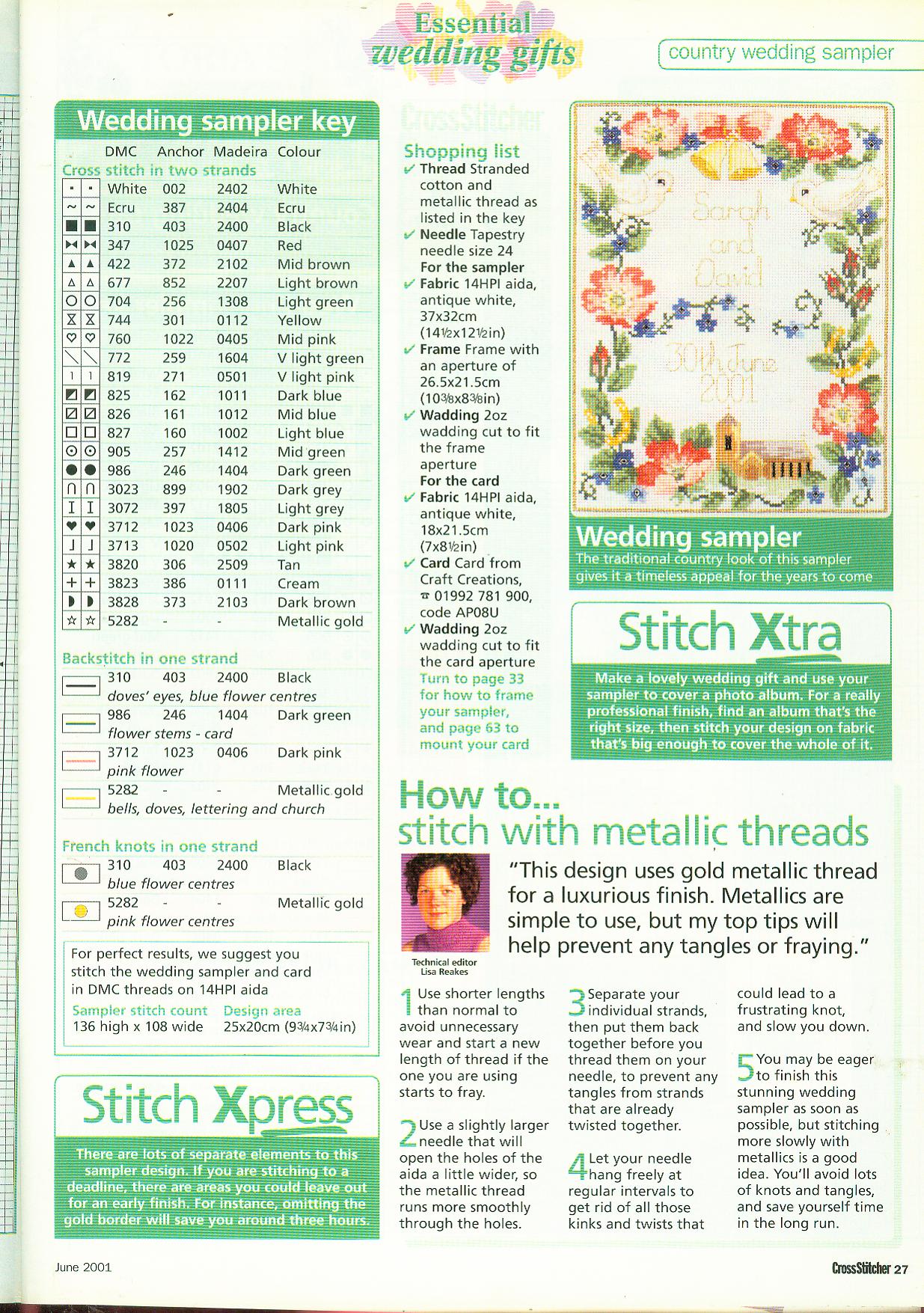 Wedding sampler cross stitch pattern (3)