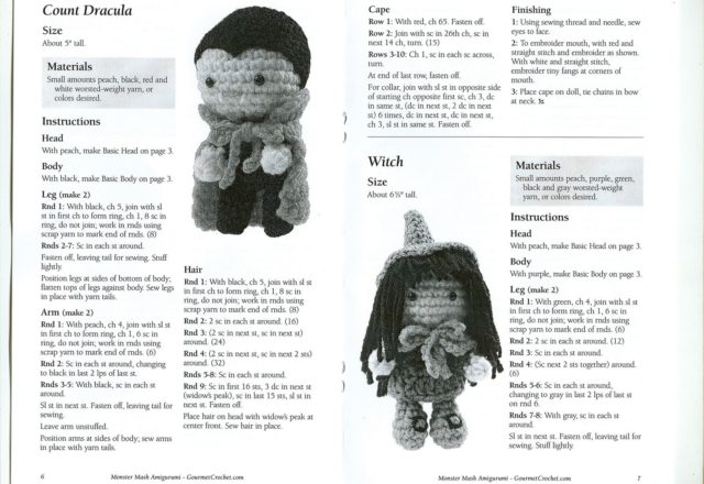 Witch amigurumi pattern 1
