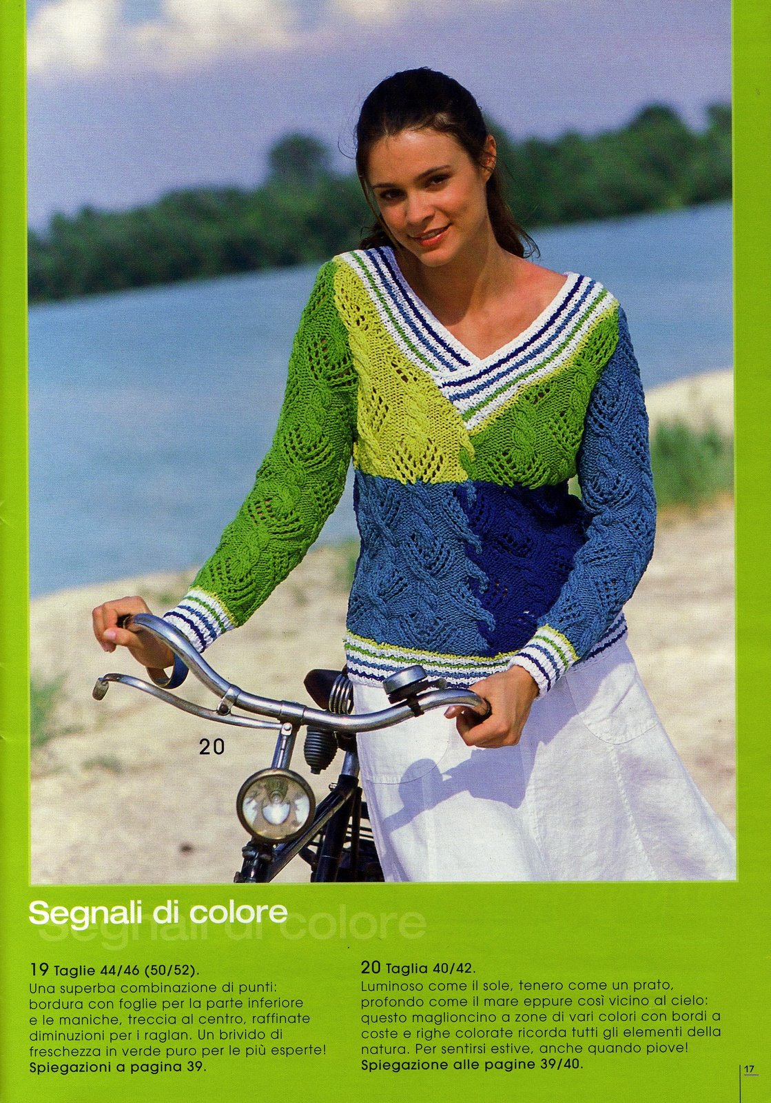 Women sweater color zones knitting pattern (1)