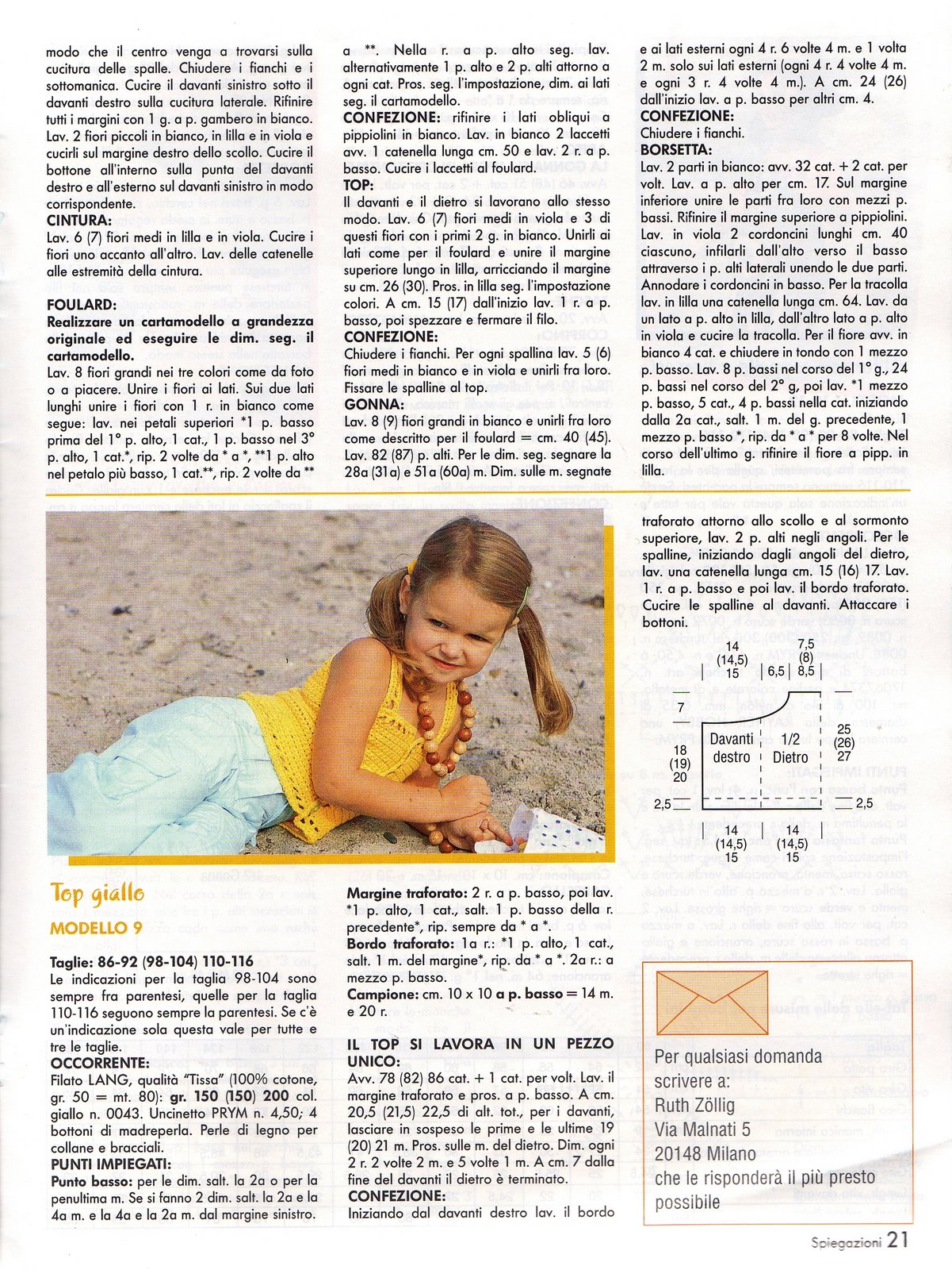 Yellow crochet child camisole (2)