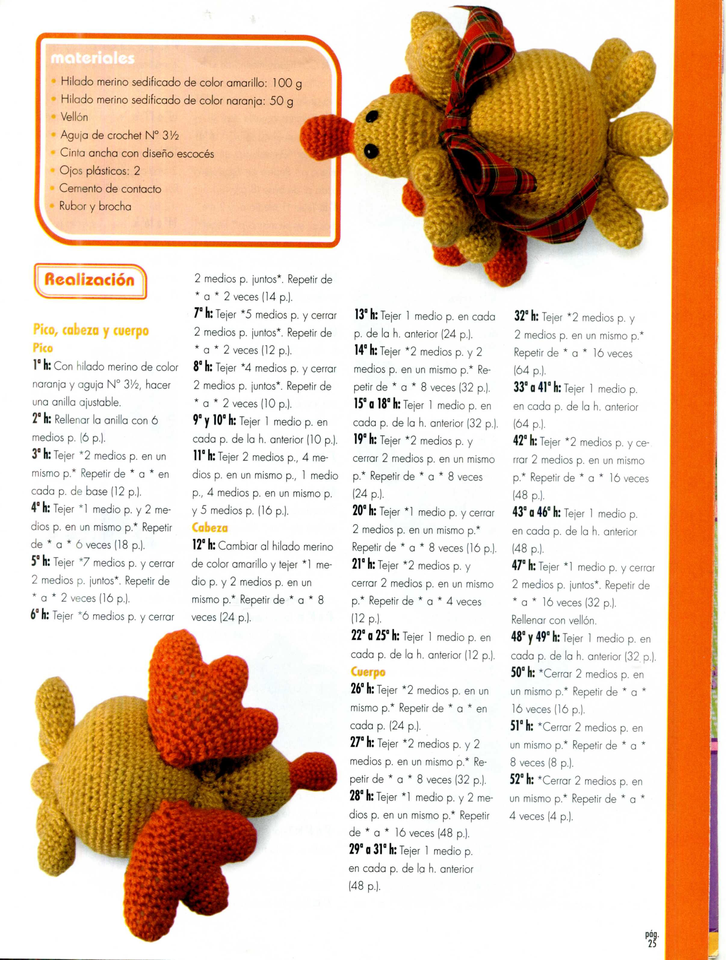 Yellow duck amigurumi pattern (2)