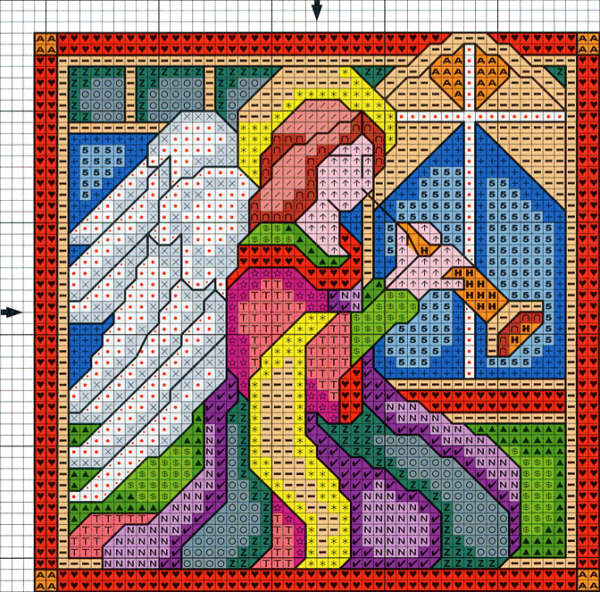 angel playing the trumpet