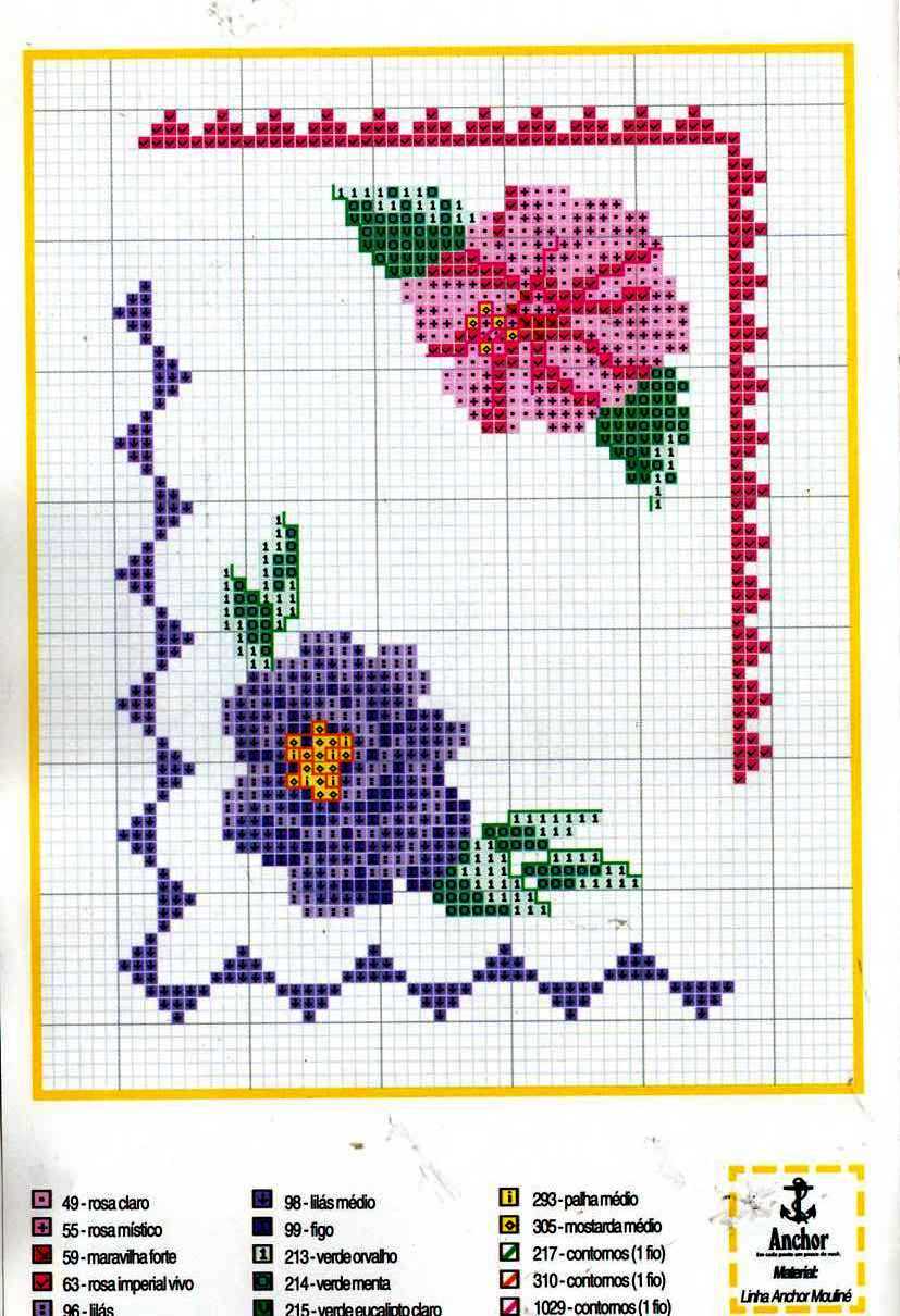 angular border with flowers frame