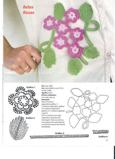 applicazioni fiorellini con foglie