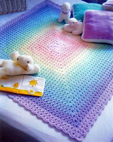baby blanket a square rainbow (1)