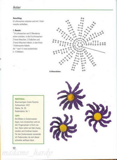 beautiful crochet violet flower