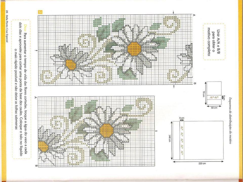 board with flowers daises