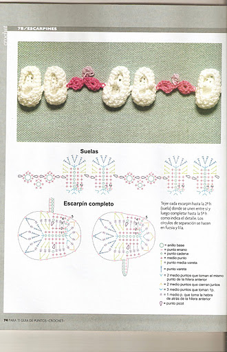 border crochet baby shoes