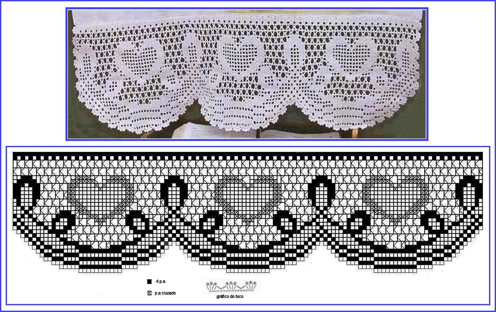 border filet hearts hedgehogs