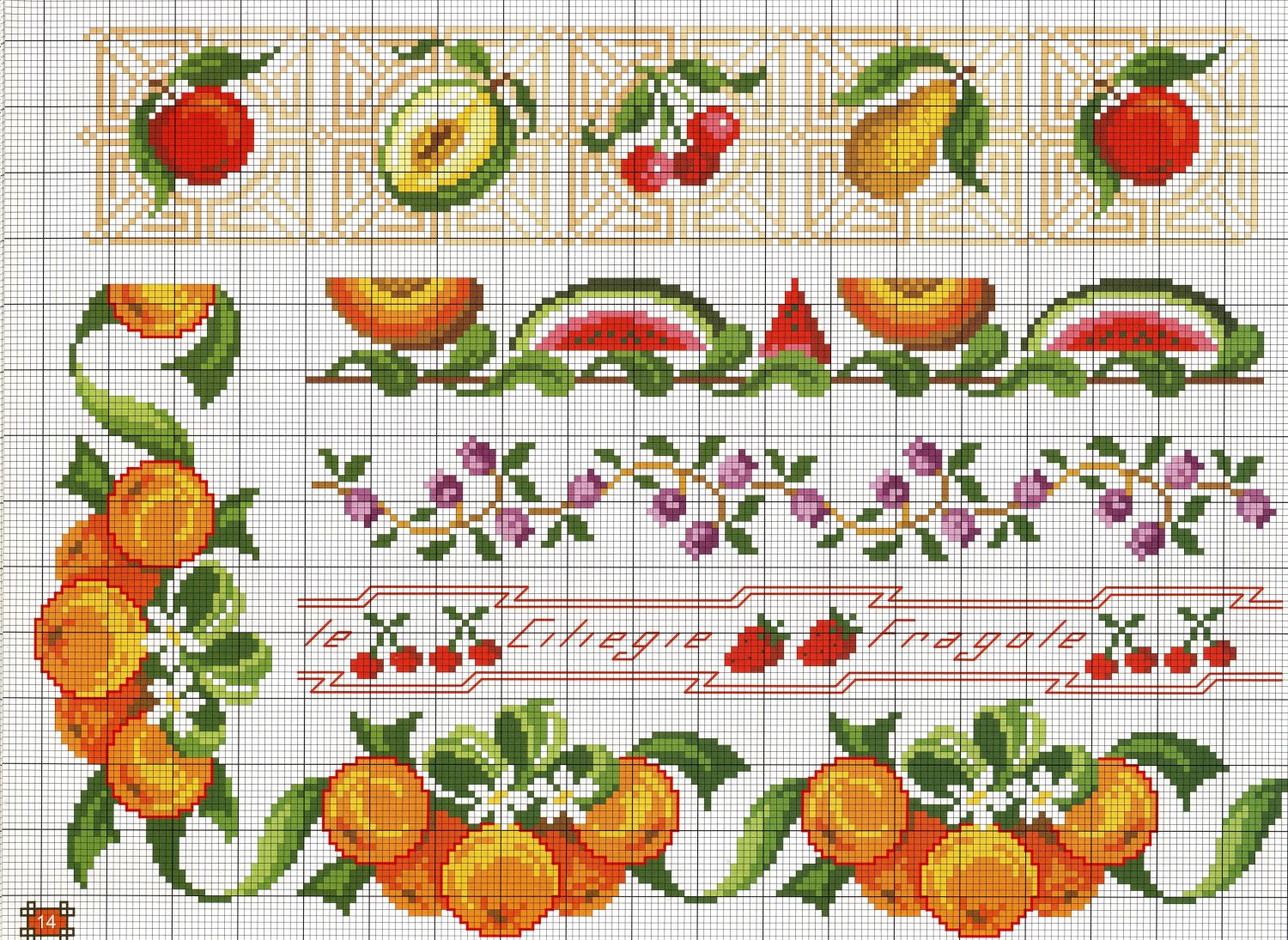 borders oranges watermelon fruit