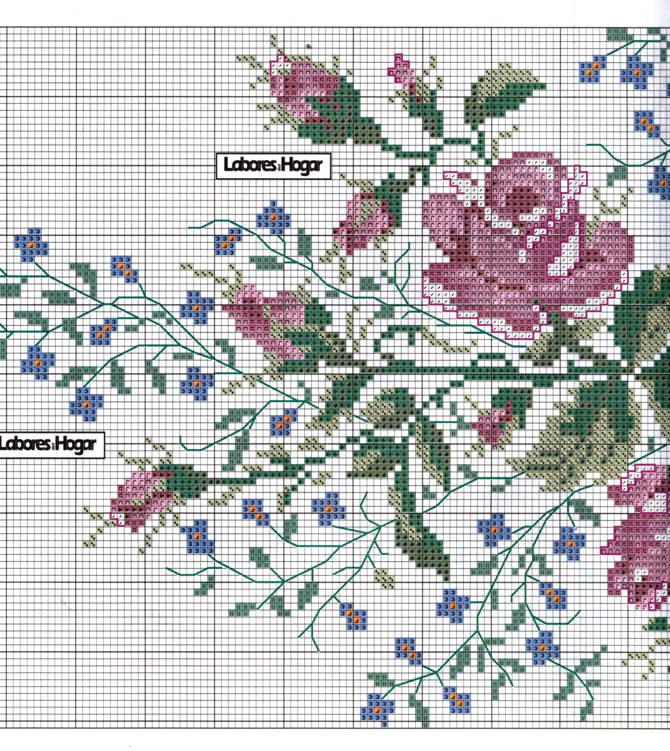 central flowers for cross stitch tablecloth (2)