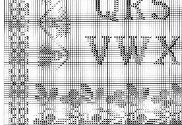 classic cross stitch sampler with floral borders (4)