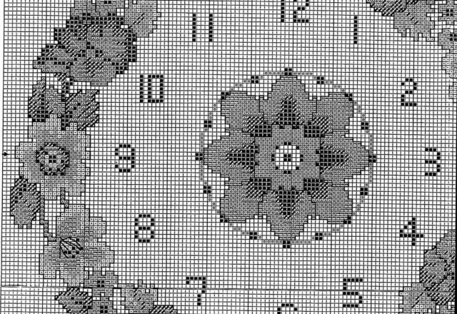 clock garland blue flowers (2)