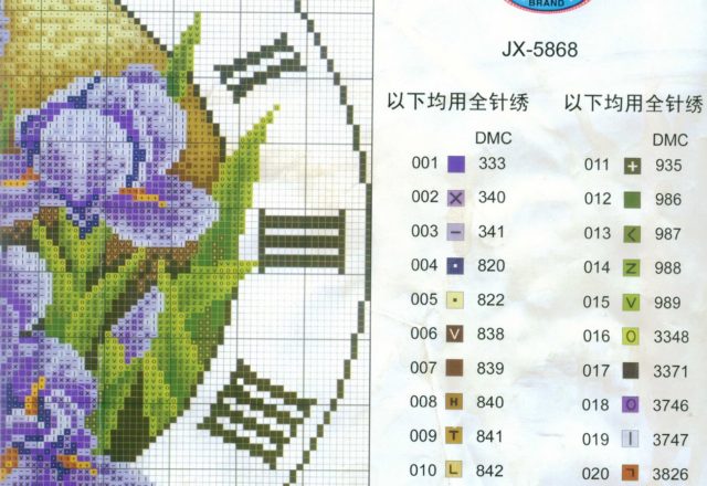 clock round iris cross stitch (1)