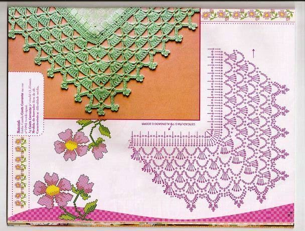 crochet border simple angle