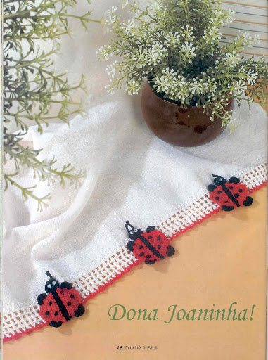 crochet border with ladybirds (1)