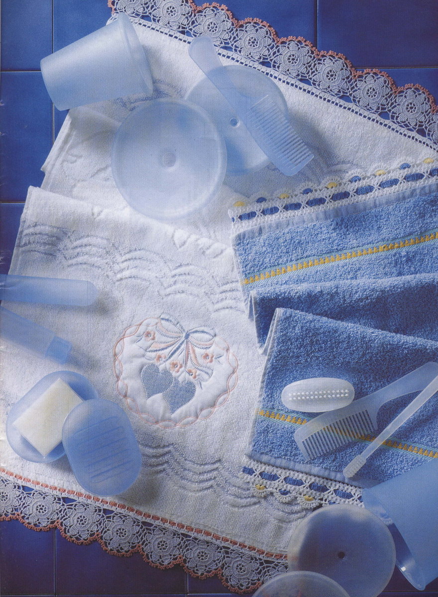 crochet borders flowers towels (1)