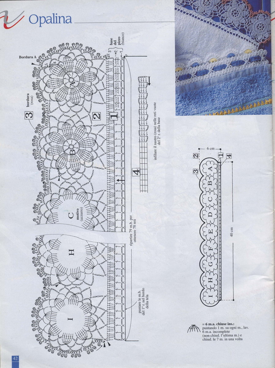 crochet borders flowers towels (3)