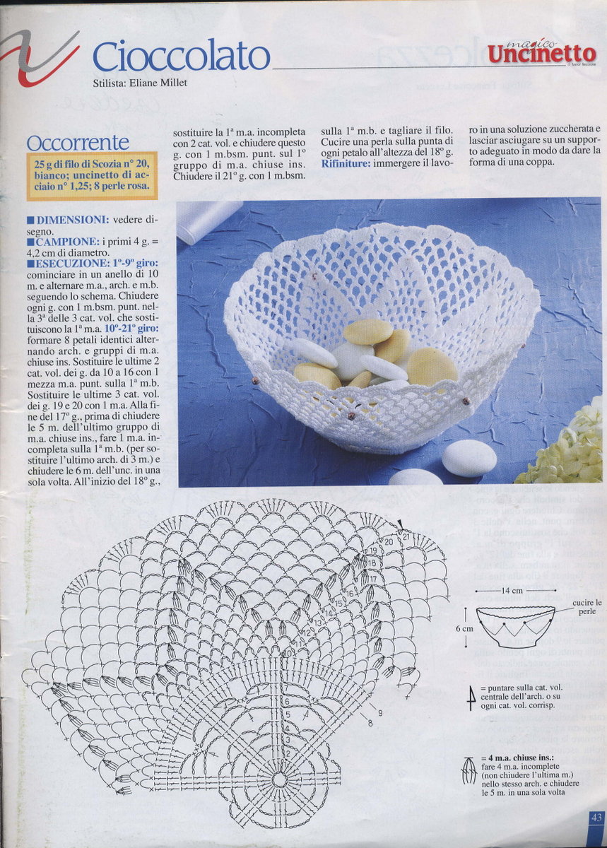 crochet bowl starched