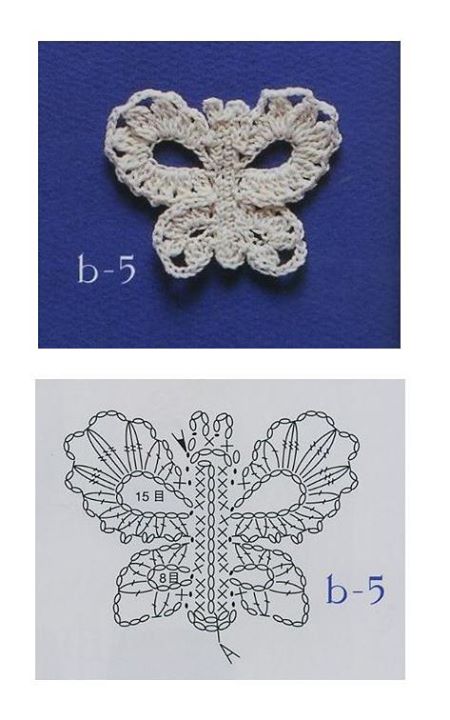 crochet butterfly flat application