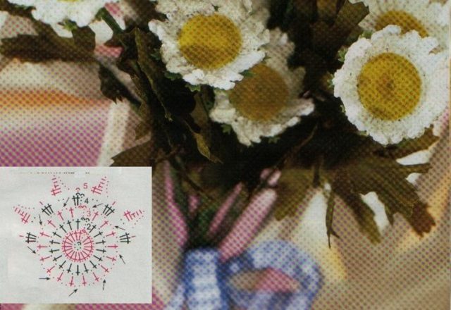 crochet chamomile daisy flower