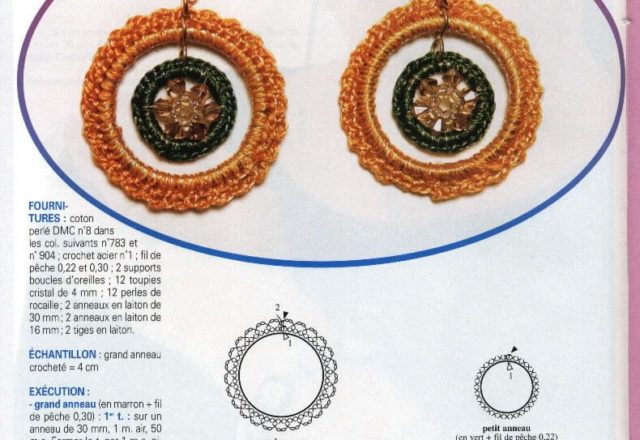 crochet circle earrings