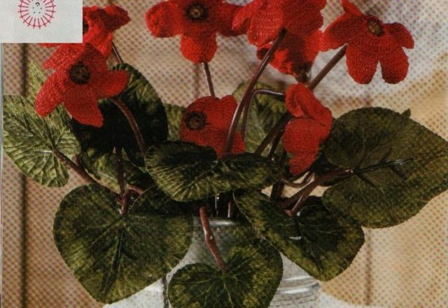 crochet cyclamen flower