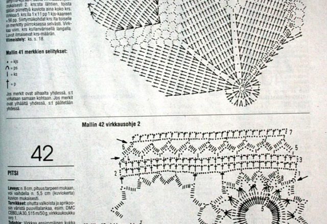crochet doily round star and hearts (2)