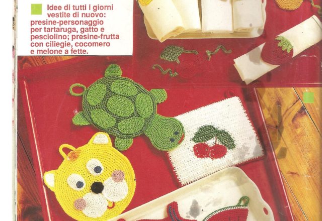 crochet fish and turtle potholder (1)