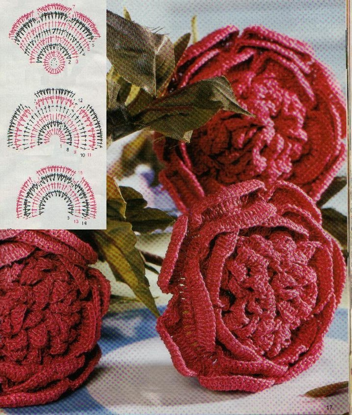 crochet flower camellia