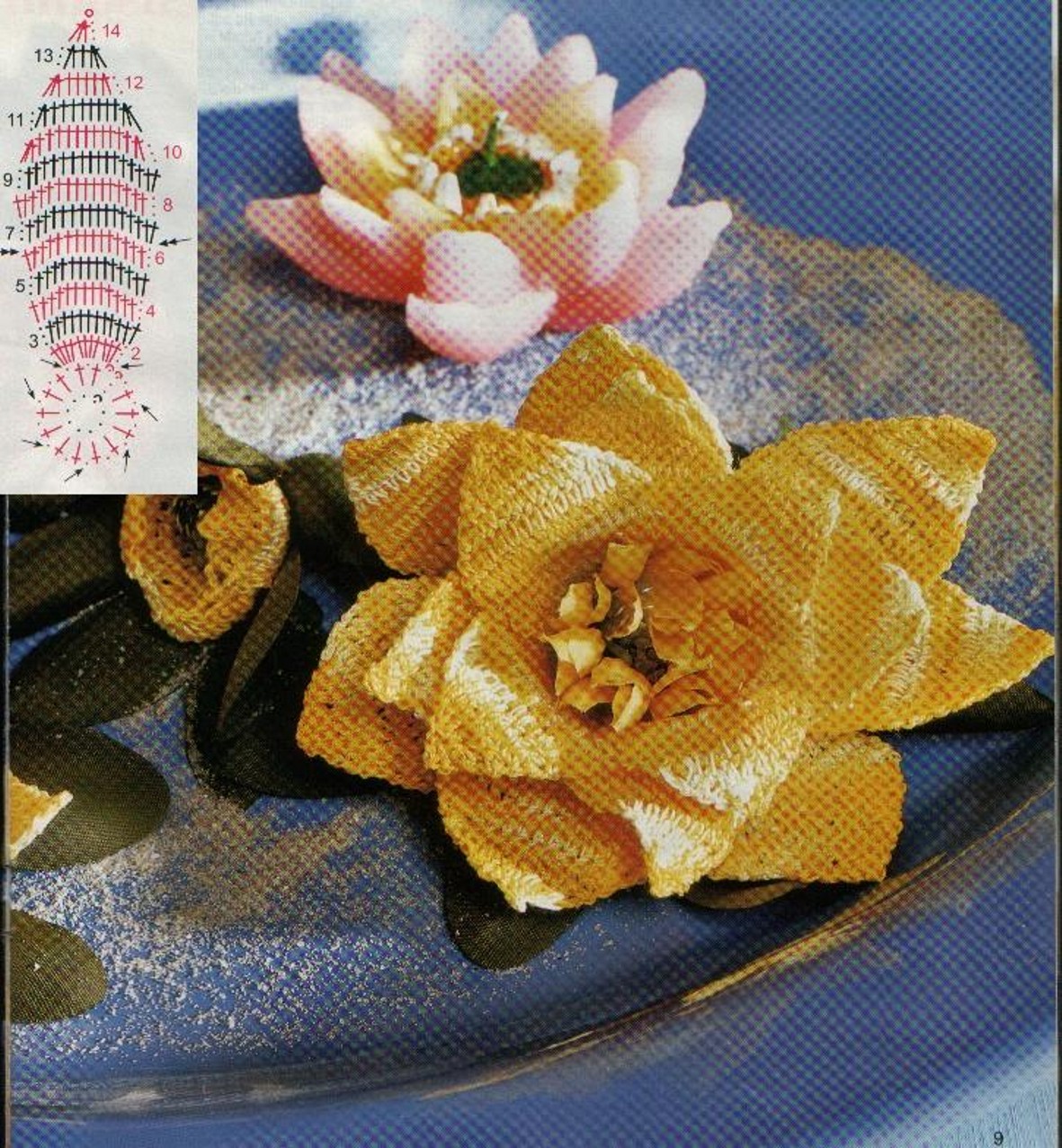 crochet flower lotus