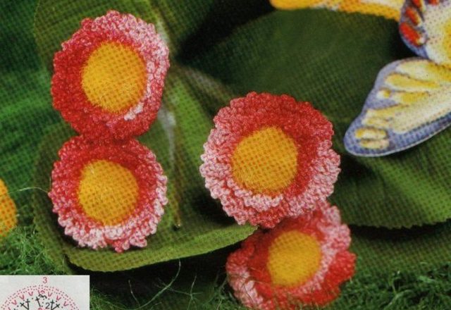 crochet flower orange