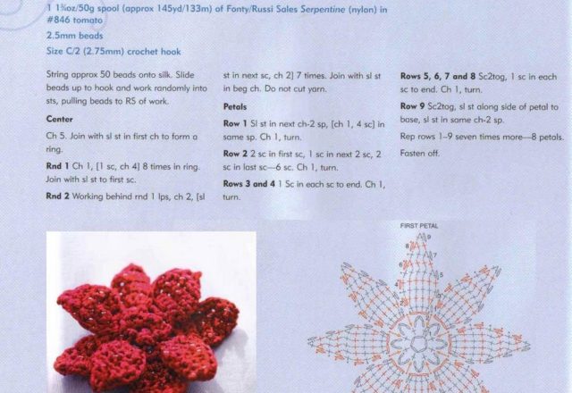 crochet flower poinsettia (2)