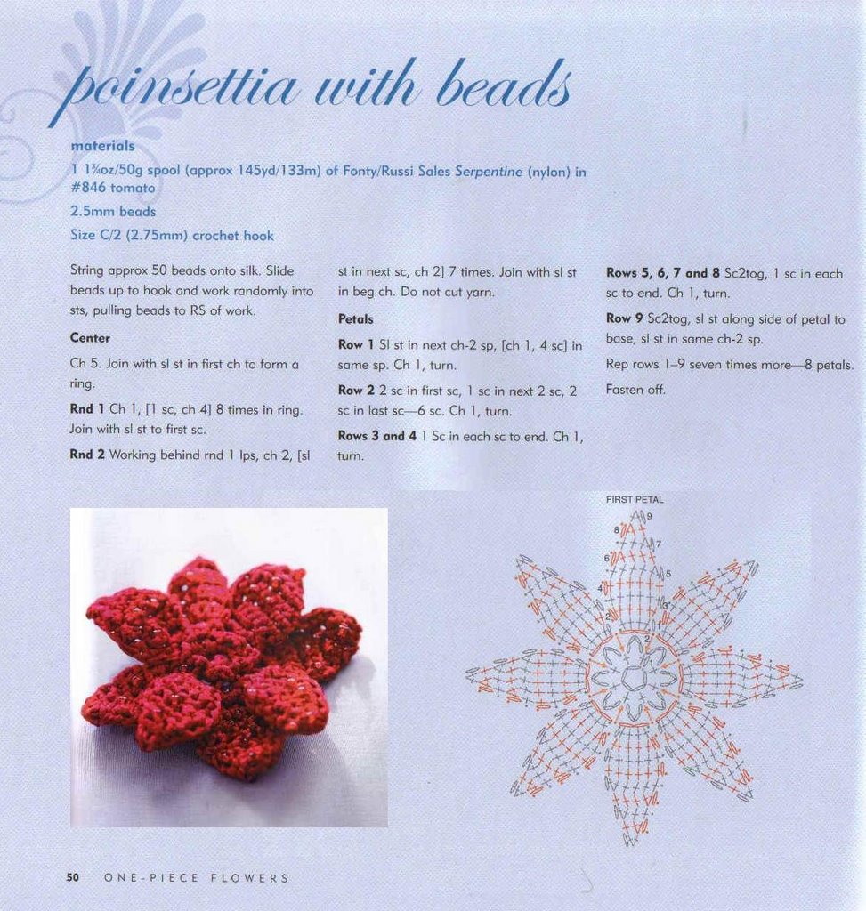 crochet flower poinsettia (2)